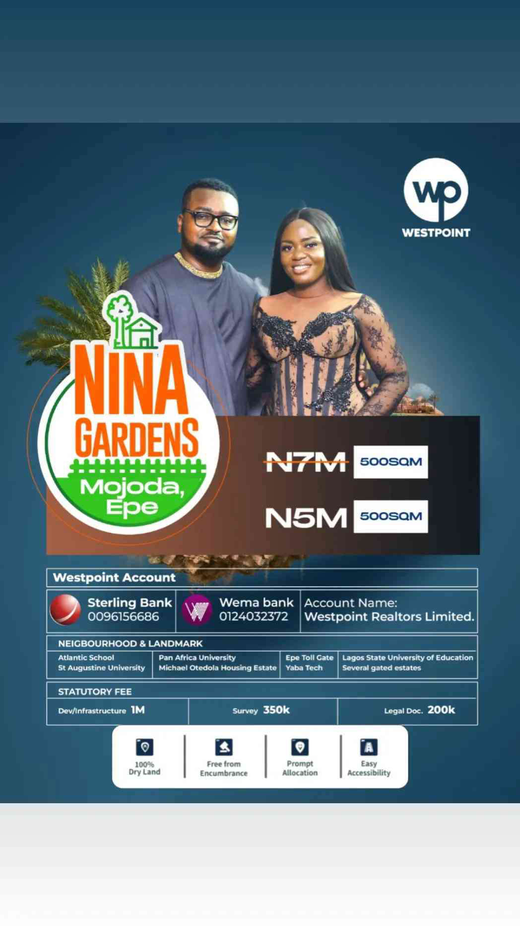 Nina Gardens Estate, Mojoda, Epe, Lagos state. 