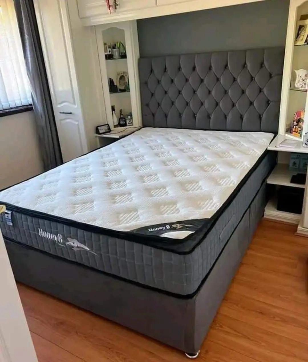 King size bed with mattress 