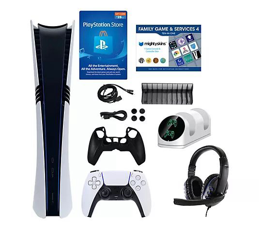 PS5 Pro 2TB Digital Console w/ PSN Card &Accessories