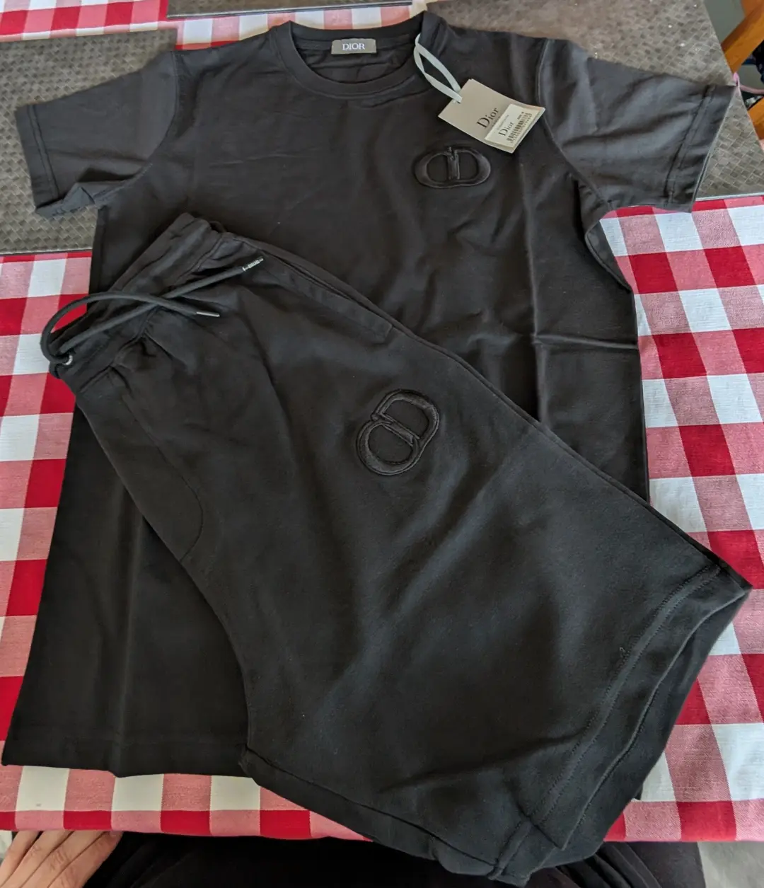 Dior T-Shirt and shorts set black on black 