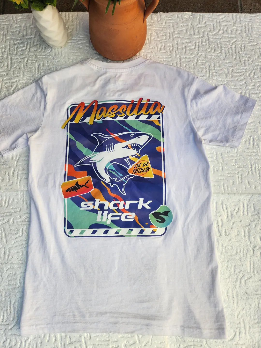 T-shirt blanc shark life🦈