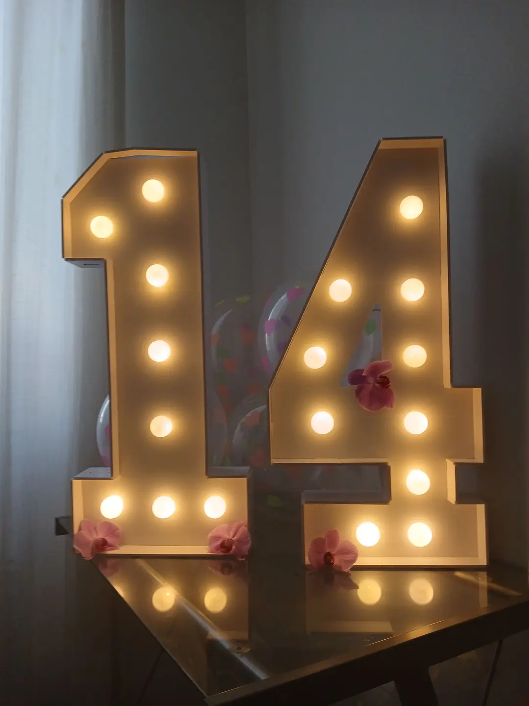 Chiffres  d'anniversaire lumineux