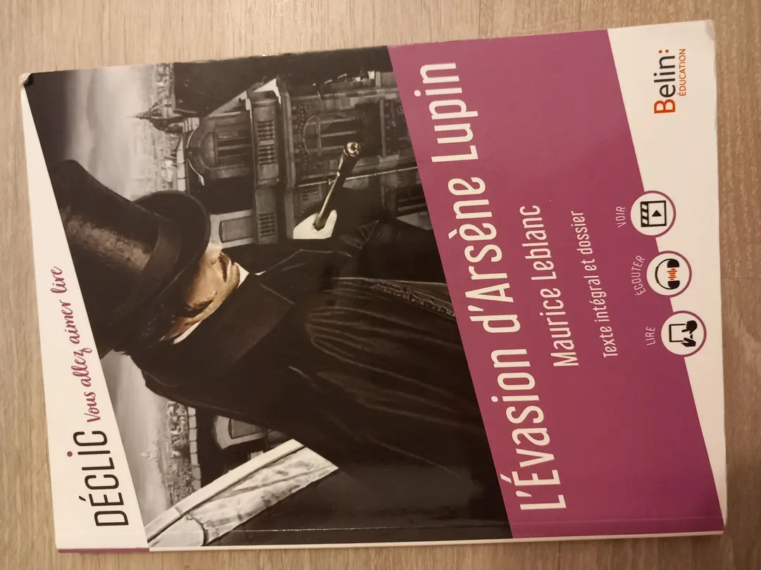Livre " l'évasion d'Arsène Lupin