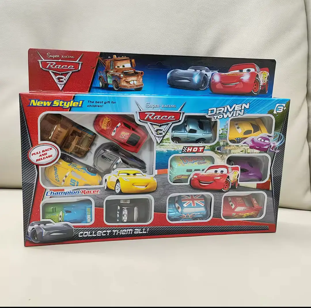 12Pcs lightening McQueen toy car set for children kids 