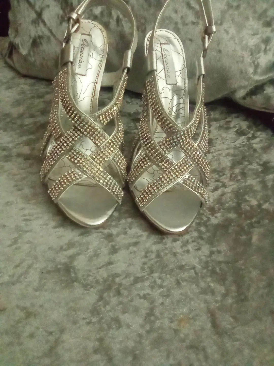 Diamante style stillettos 4.5heels & size6.5