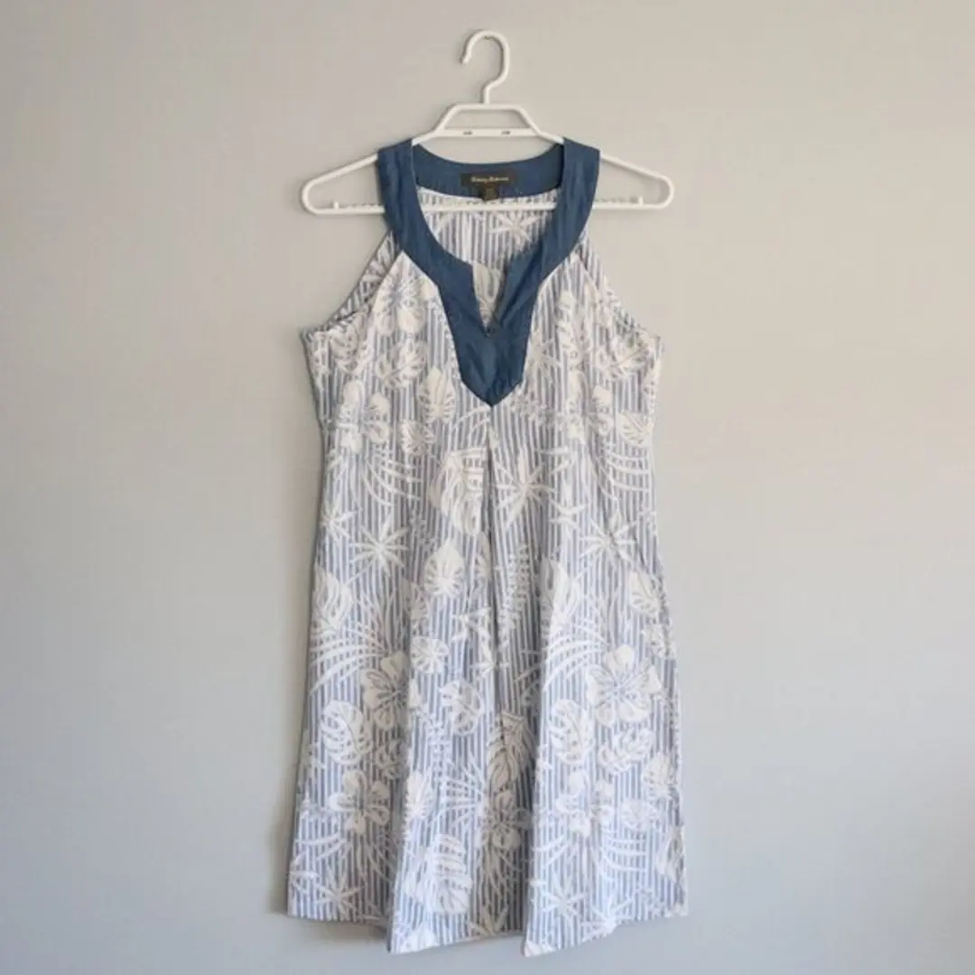 Tommy Bahama Women's Sz S Monstera Mash Sleeveless Tropical Beach Dress