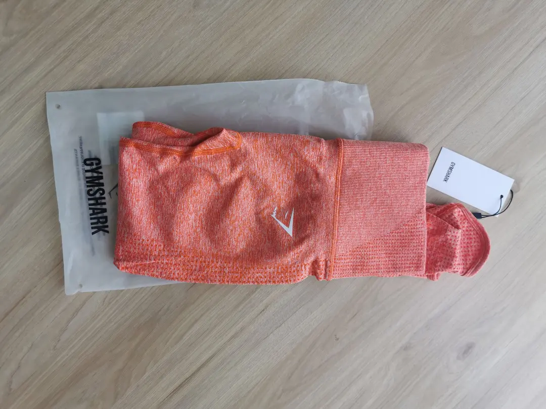 Gymshark vital boost seamless leggings Scrunch bum full length high waisted with little pockets size xs #RRP45 heat red marl
