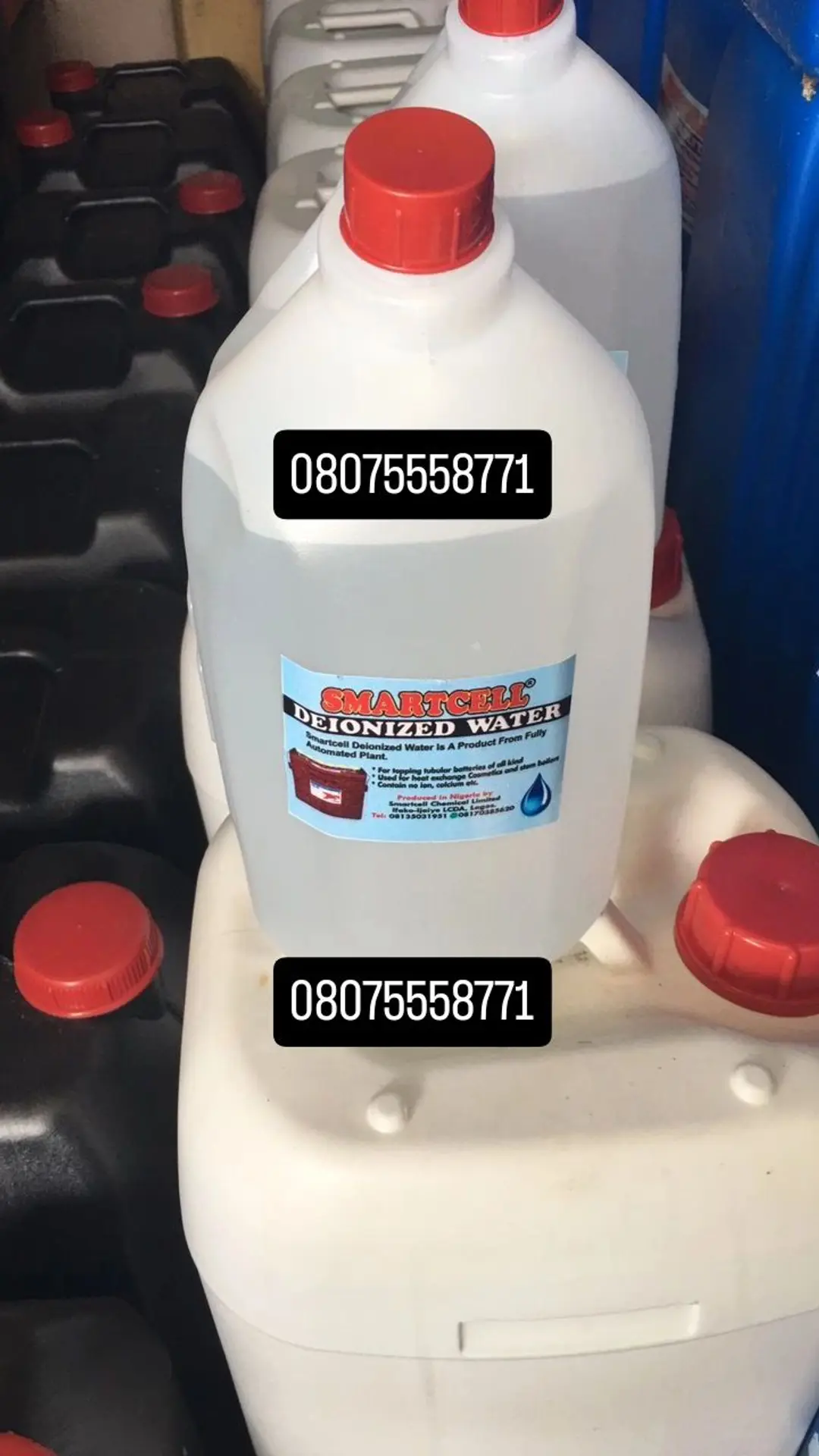 DEIONIZED WATER _ 25 Liters.