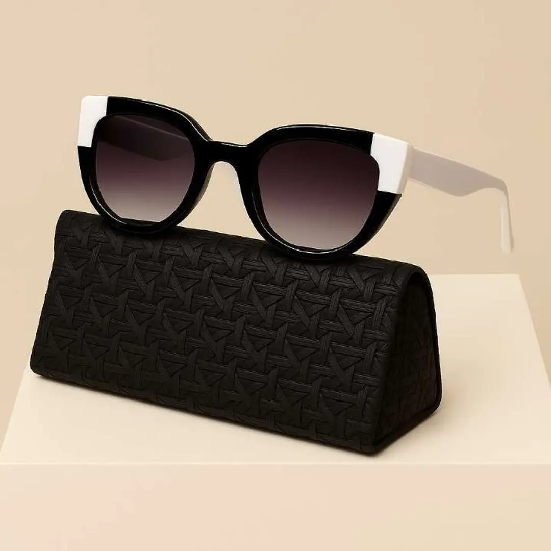 Lunettes rétro bicolores 