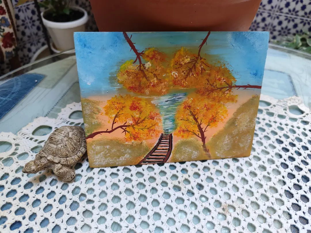 🍂 Cuadro “Camino hacia el río” 🍂