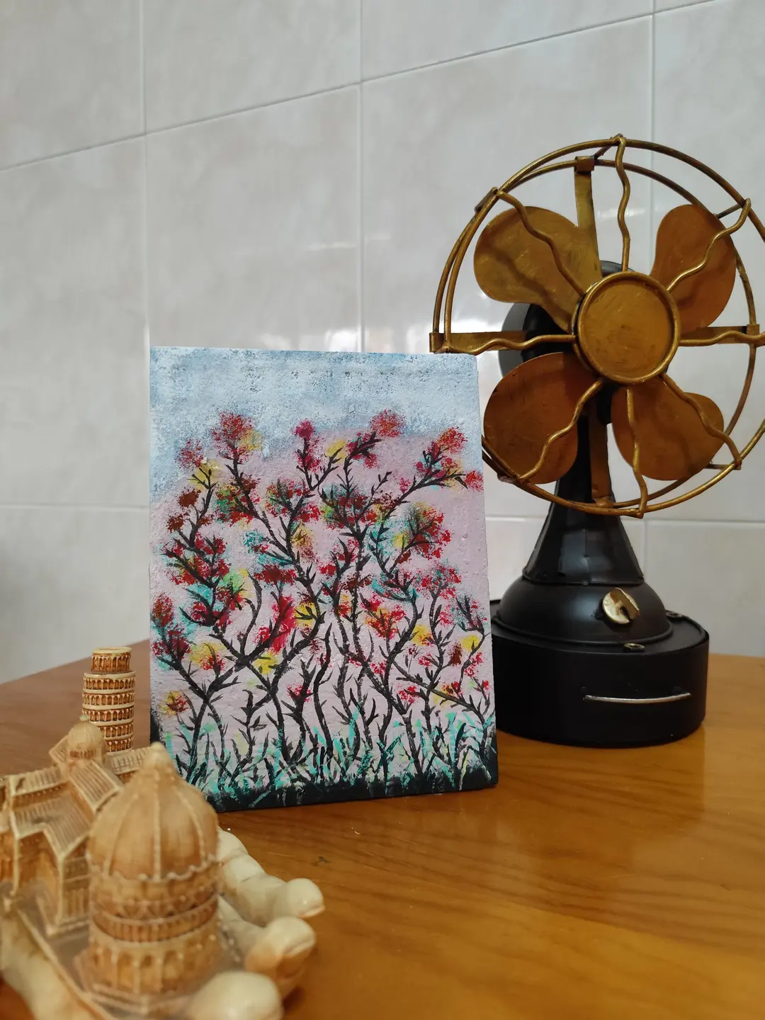 🌸 Cuadro “Flores en el viento” 🌸