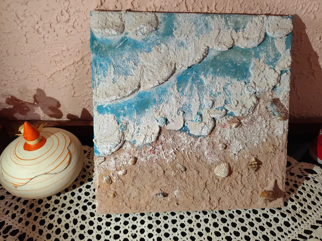 🌊Marina en relieve con conchas🏝️