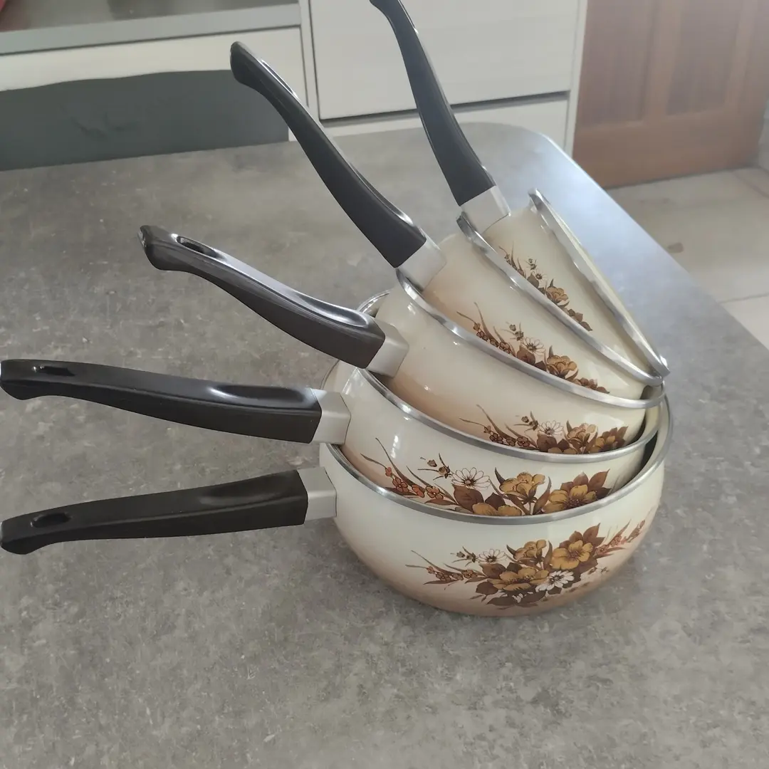 Série de cinq casseroles 