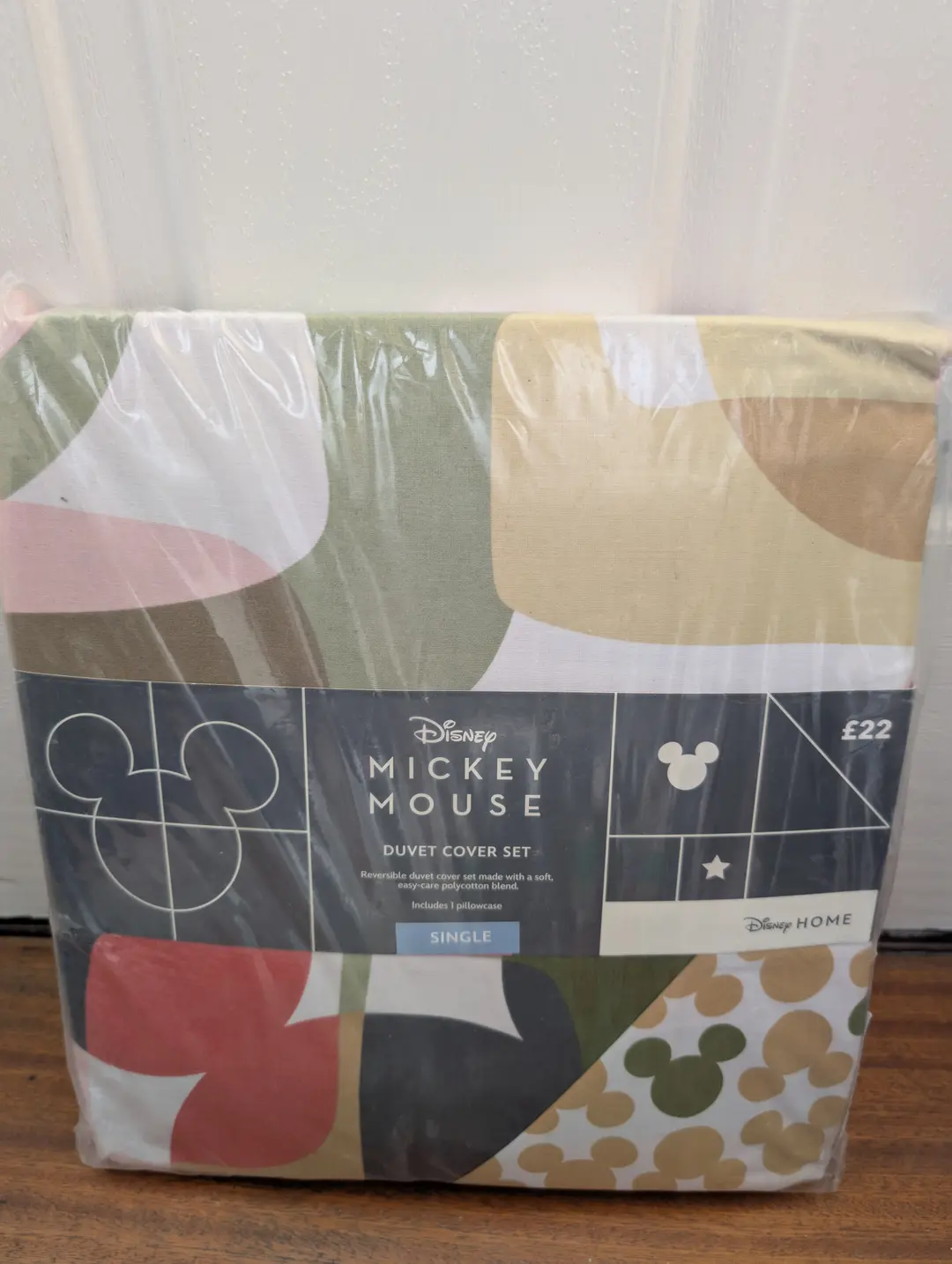 Disney Micky Mouse Duvet Cover & 1 Pillowcase Single