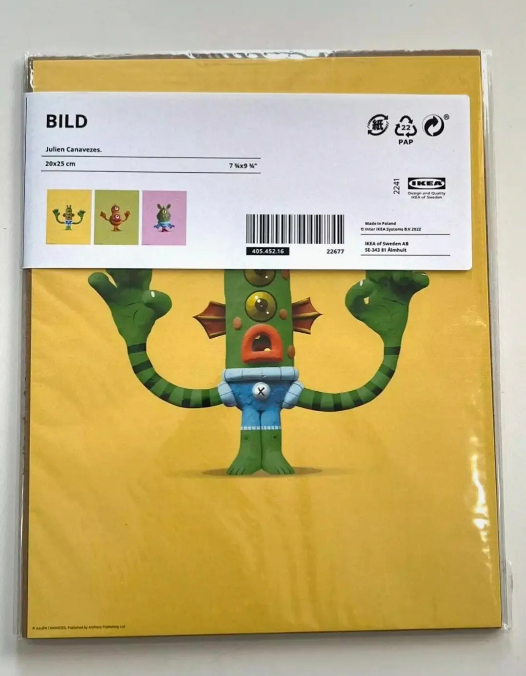 BILD Ikea 
Poster Friendly Creatures 3 pack, 21x30 cm