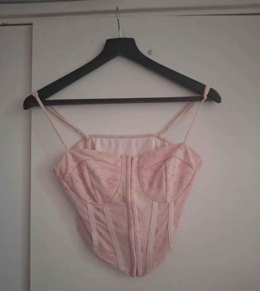 Rose crop top flower patterned corset