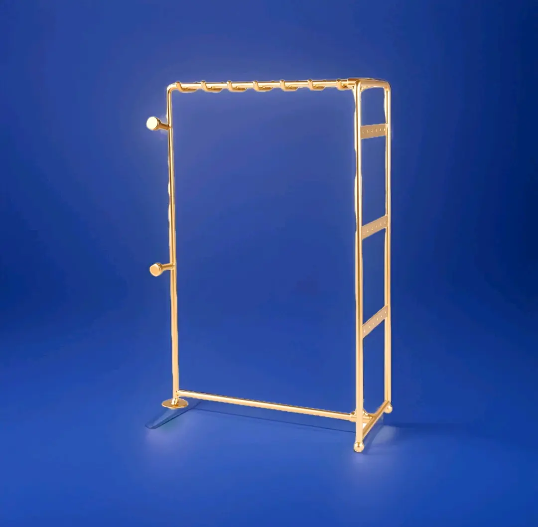 Jewelry Organizer Stand 3in1 Hanging Earring Ring Necklace Holder Detachable Tabletop Jewelry Organizer Display for Women Girls  (Gold) 