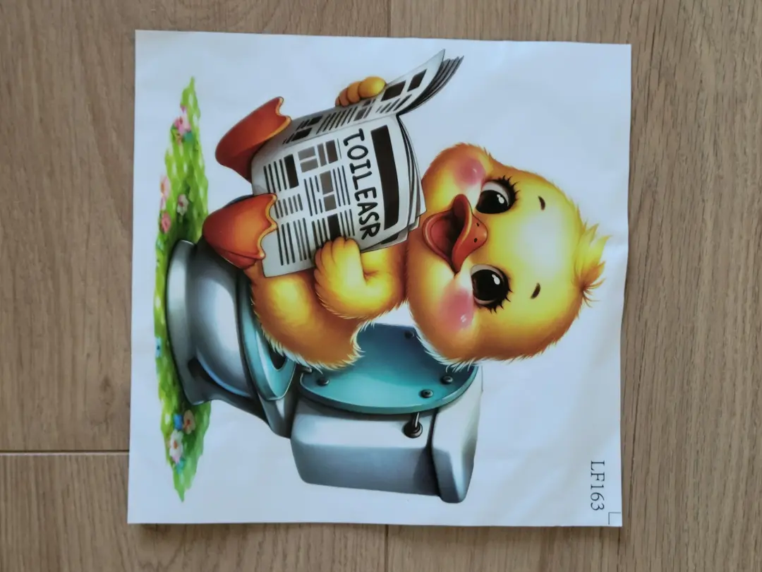 Sticker toilette canard 
