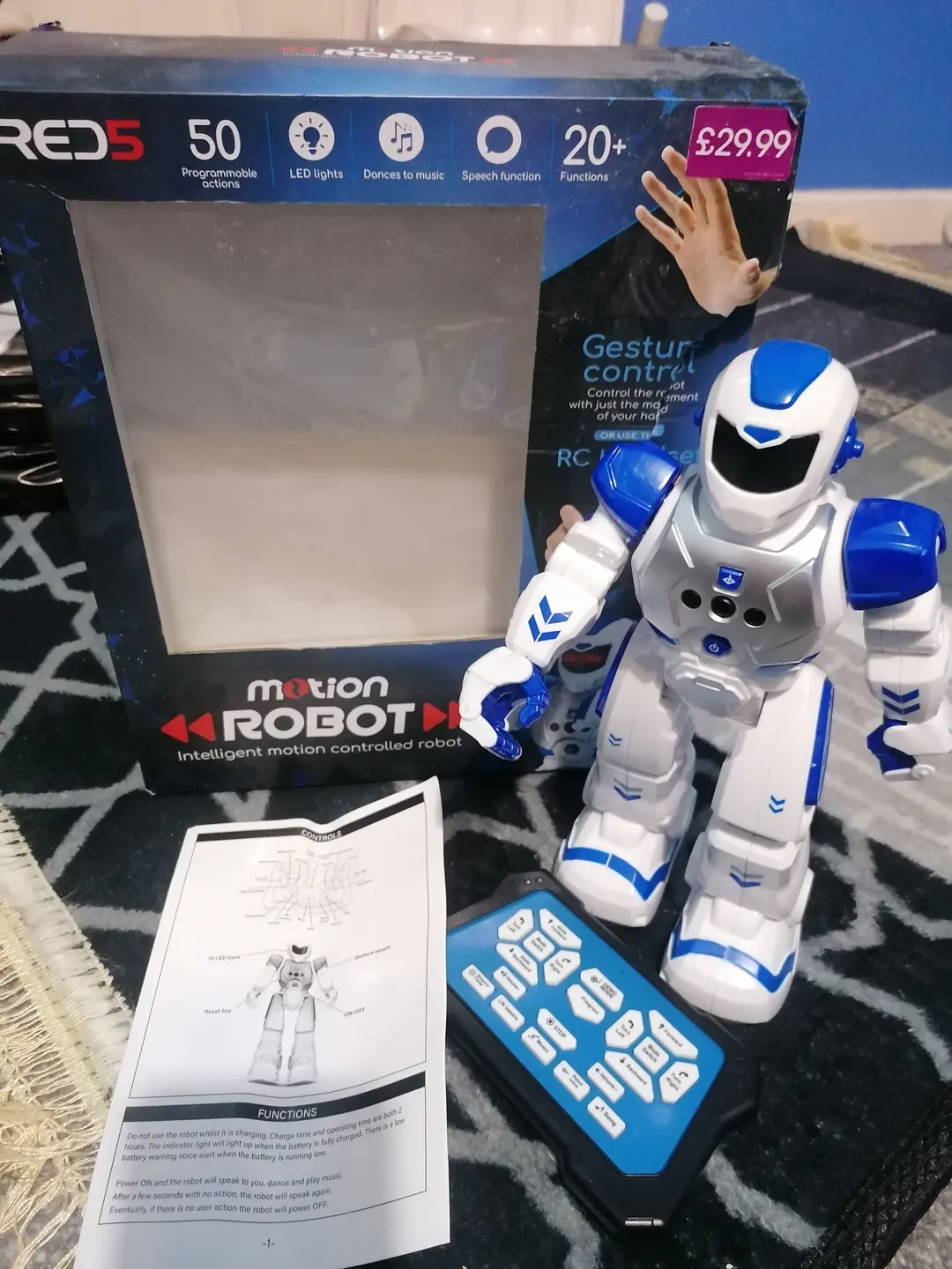Motion Robot Toy – Interactive, With Instructions, Great Condition