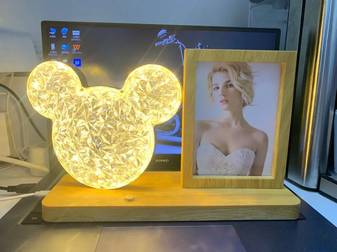 Lampada led con porta foto 