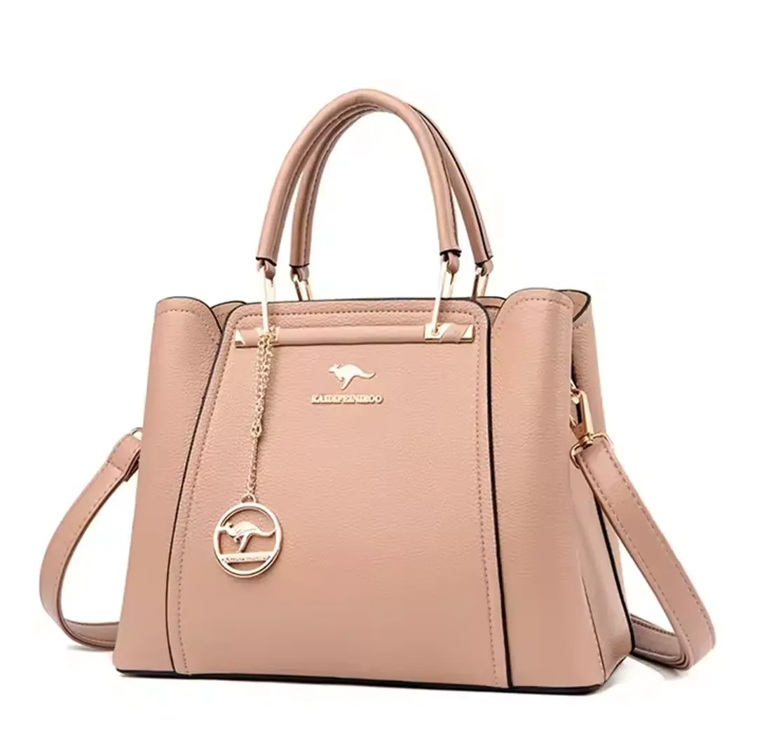 Luxury Leather Handbags for Women's Khaki 