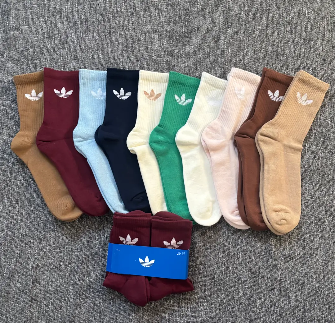 Adidas orginals cushioned crew socks 2 pair pack Large 7-11 uk customisable colours men woman gift present Christmas 