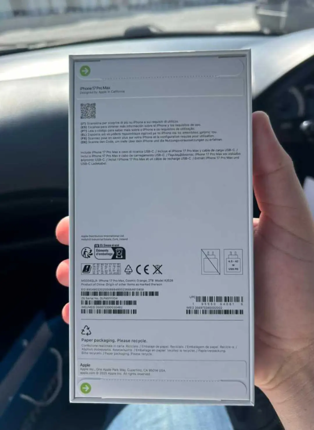 Iphone 17 pro max 2tb