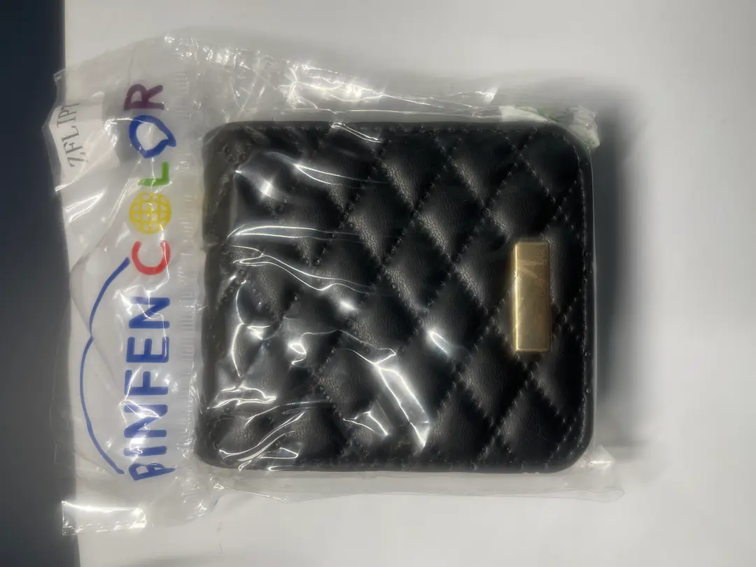 For Samsung Galaxy Z Flip7 Diamond Lattice PU + PC Shockproof Phone Case(Black)