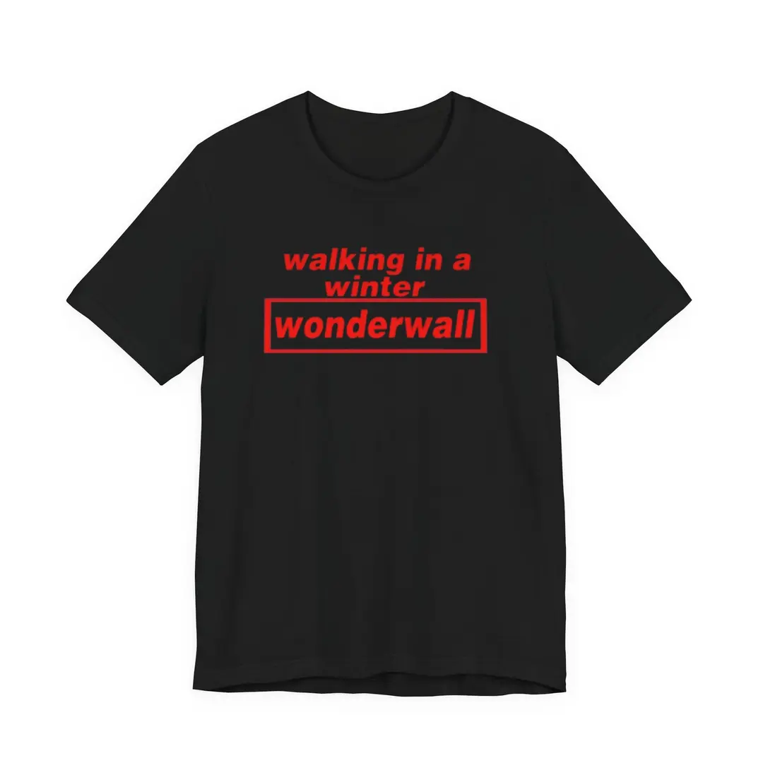 Walking in a winter wonderwall Oasis inspired custom design TShirt 