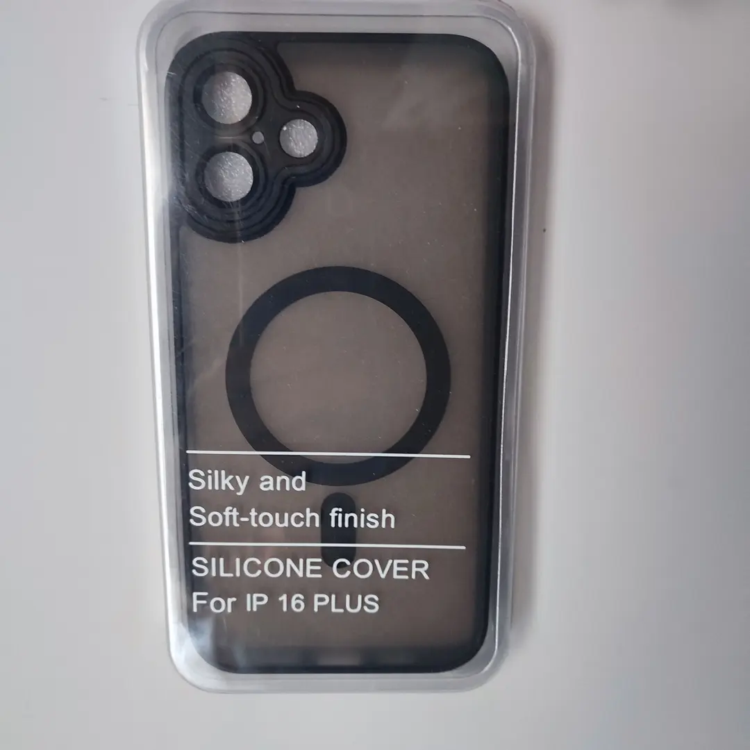 Cover per iPhone 16 plus sottile soft touch colore nero