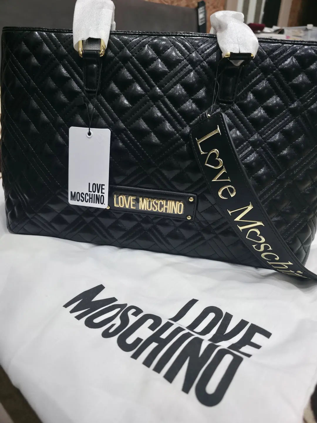 Love Moschino Quilted Tote Bag – Brand New with Tags