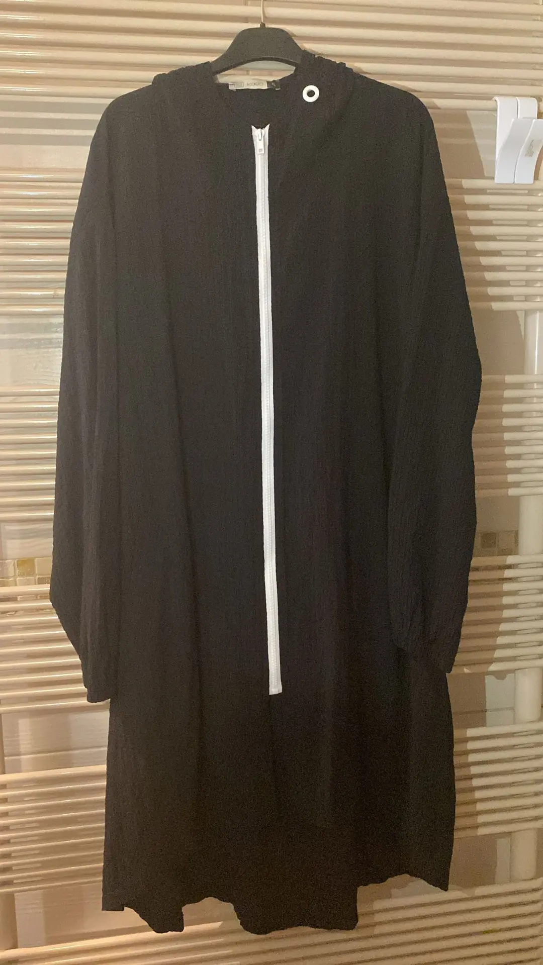 Gilet noir long zippé