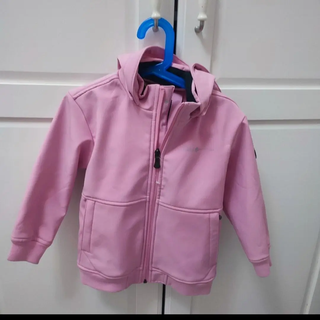 Giacca impermeabile interno felpato con cappuccio e zip intera tg 5 anni