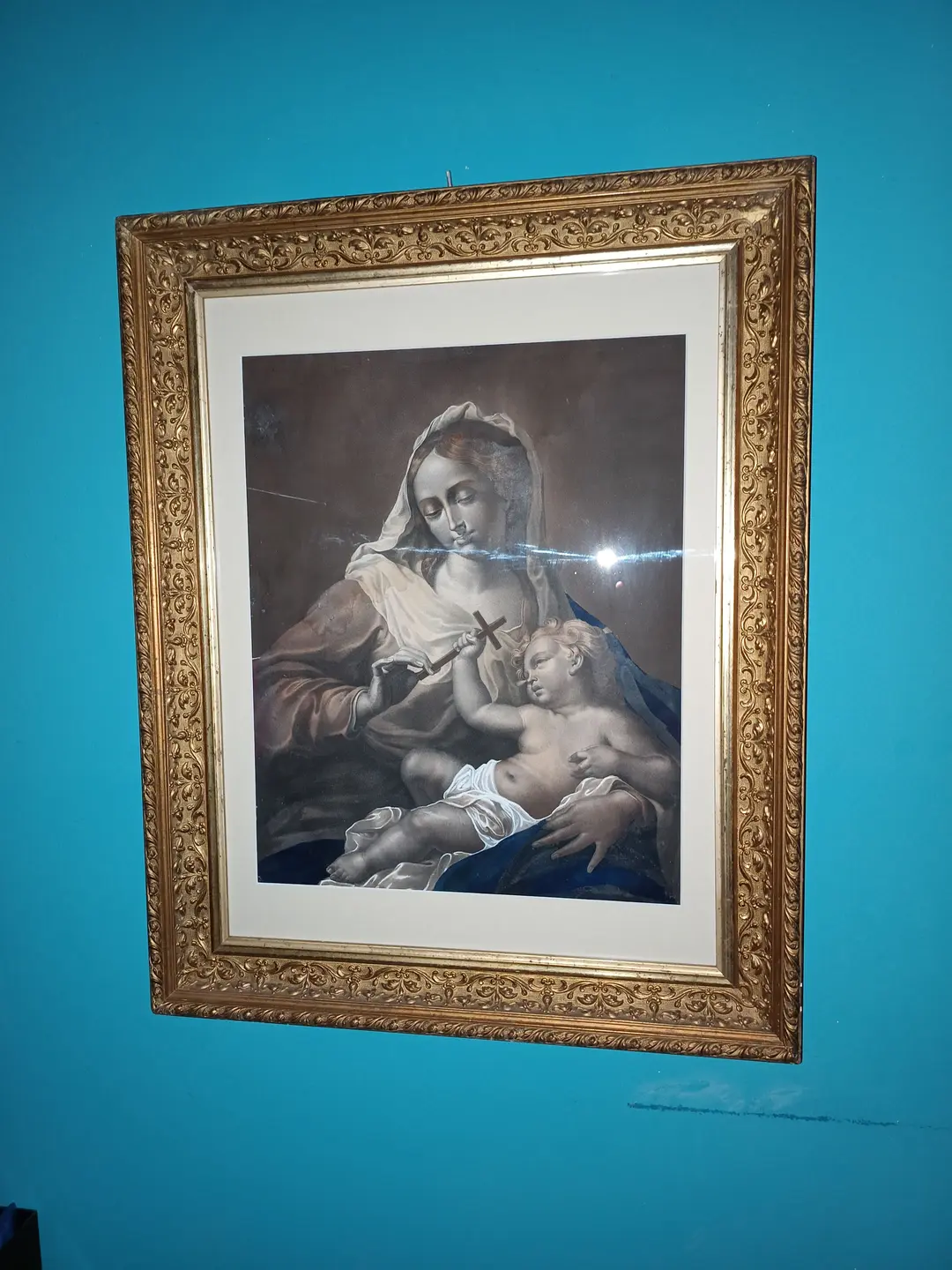 Xilografia Madonna con Gesù 