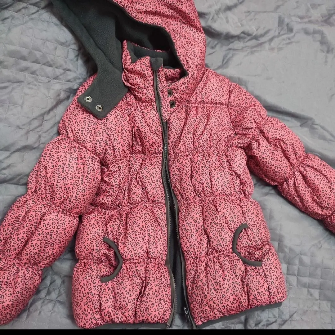 Giubbino bambina con cappuccio tg 7 interno felpato