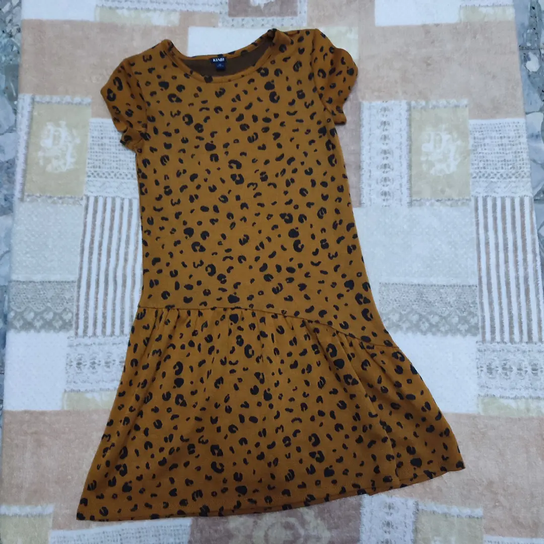 Vestito bimba fantasia leopardata 