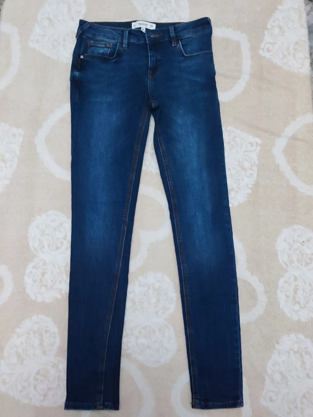 Jeans skinny denim scuro per Bambina 