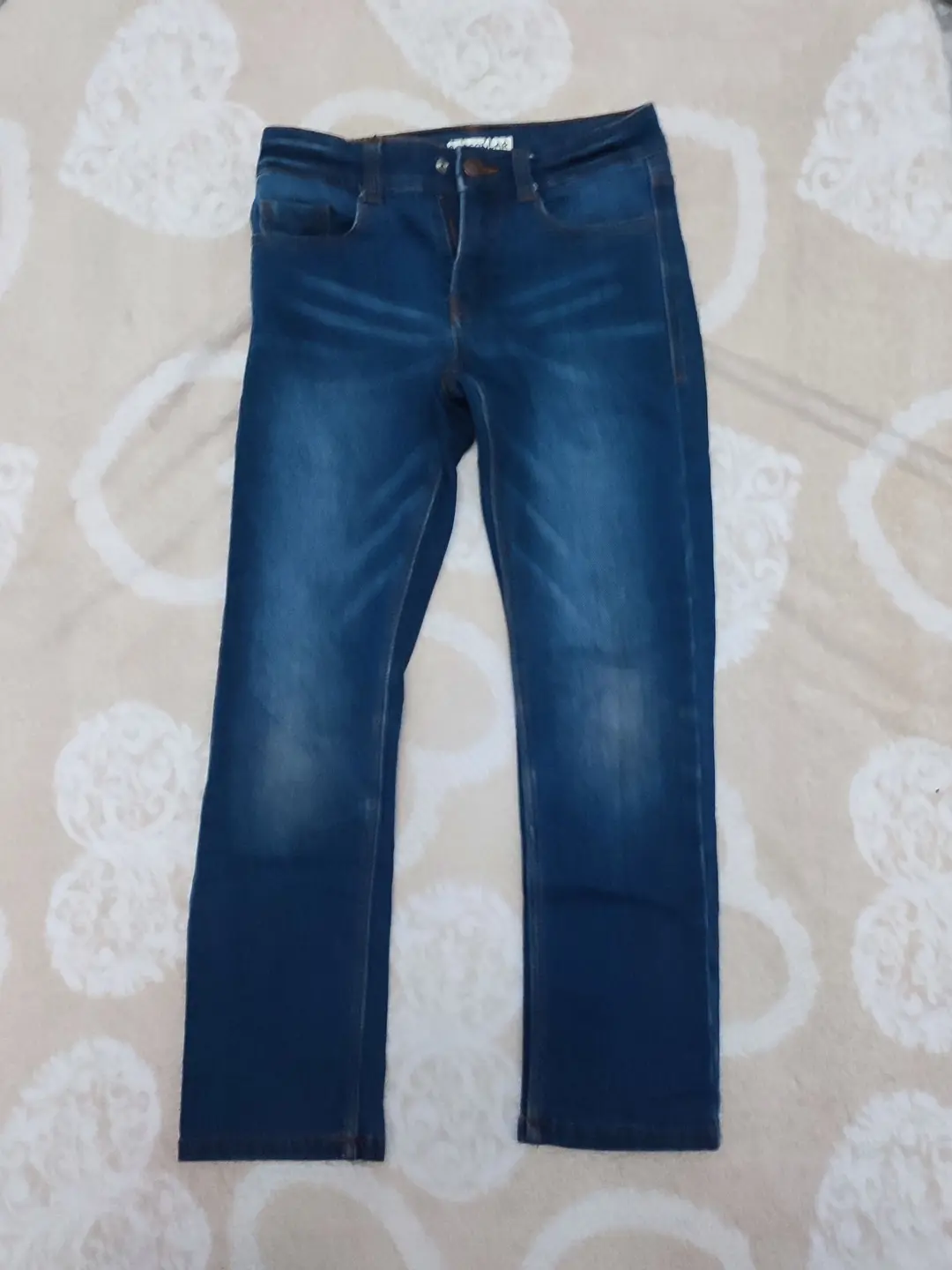 Jeans slim denim scuro per Bambina 