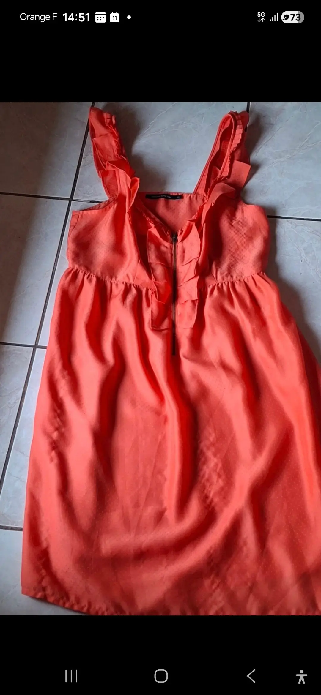 Robe 38 monoprix ete couleur corail