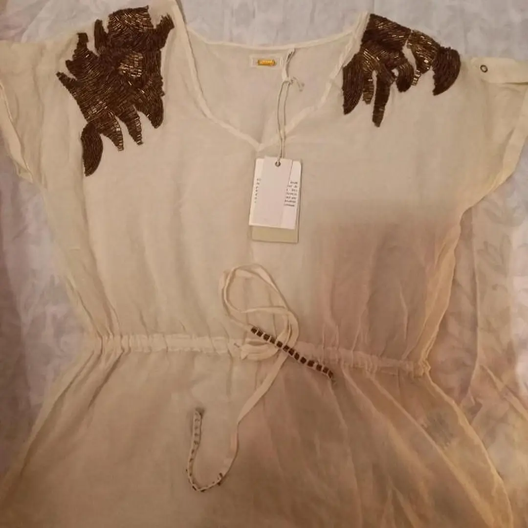 Guess Sequin Shoulder Top - Size S - Brand New